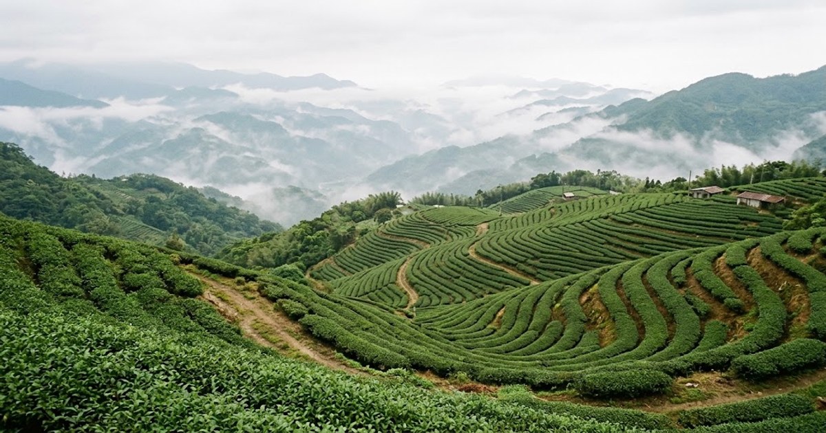 貓空茶園梯田山景