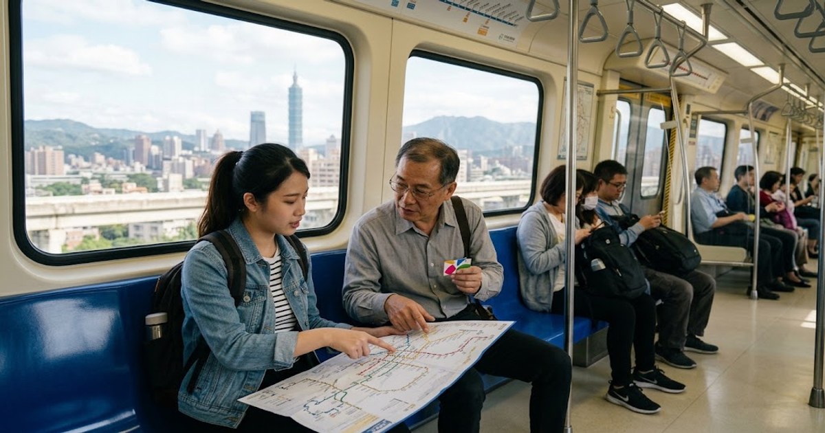台北捷運車廂內景