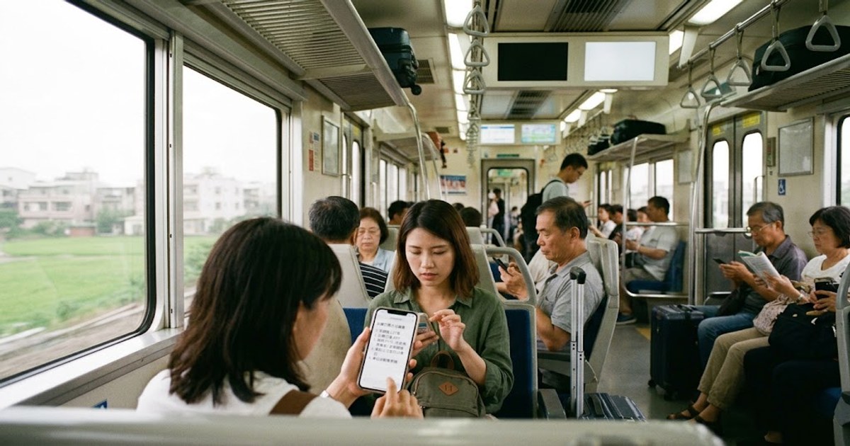 台鐵車站月台與列車進站的畫面